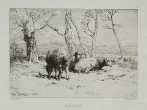 Moutons, 1868 - Charles Emile Jacque