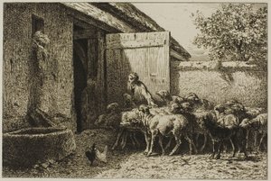 Bergère - Charles Emile Jacque