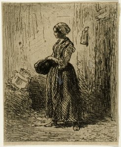 Paysanne debout - Charles Emile Jacque
