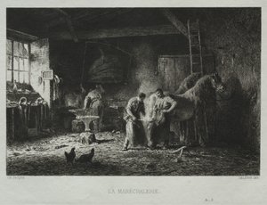 La Forge - Charles Emile Jacque