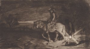 Le cavalier, 1848 - Charles Emile Jacque