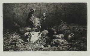 Les Poules - Charles Emile Jacque