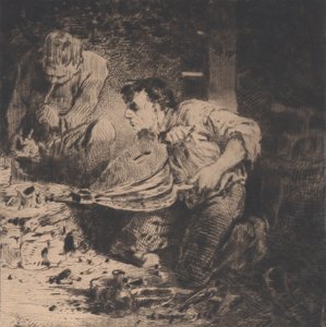 Les Faux-monnayeurs, 1843 - Charles Emile Jacque