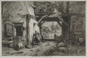 La Ferme - Charles Emile Jacque