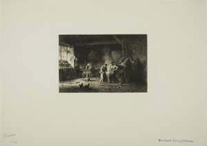 La boutique du maréchal-ferrant - Charles Emile Jacque