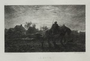Le Matin - Charles Emile Jacque
