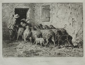 Le Retour - Charles Emile Jacque