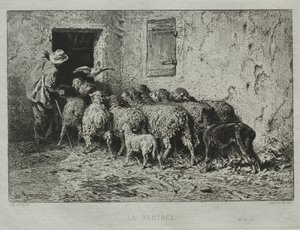 Le Retour - Charles Emile Jacque