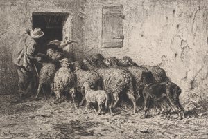 Le Retour - Charles Emile Jacque