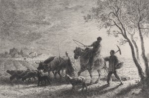 Le Retour des Champs, 1865 - Charles Emile Jacque