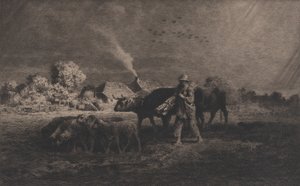 La Tempête, 1865 - Charles Emile Jacque