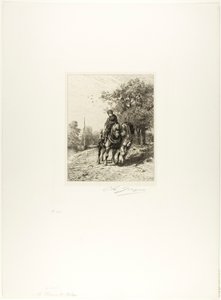 Le chemin de halage - Charles Emile Jacque