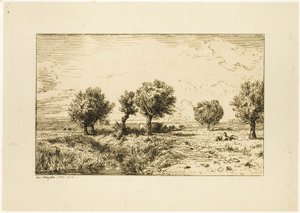 Saules dans un paysage - Charles Emile Jacque
