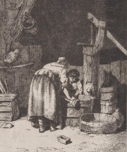 Femmes lavant, vers 1845-50 - Charles Emile Jacque