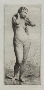 Jeune femme se baignant