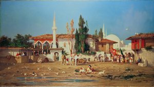 Arabes quittant la ville