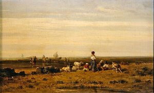 Halte au bord de la mer - Charles Émile de Tournemine