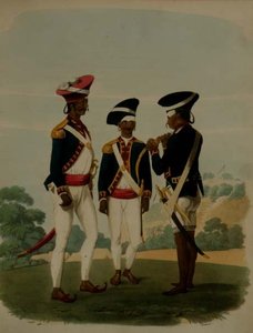 Officiers et Soldat du Corps des Gurcasear, Madras, planche 37 de 