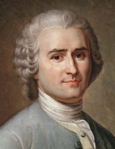 Portrait de Jean-Jacques Rousseau, philosophe suisse (détail) - Charles Escot
