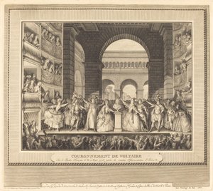 Couronnement de Voltaire - Charles Etienne Gaucher after Jean Michel Moreau
