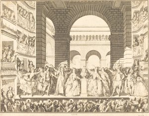 Couronnement de Voltaire - Charles Etienne Gaucher after Jean Michel Moreau
