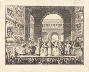 Le couronnement de Voltaire - Charles Etienne Gaucher after Jean Michel Moreau