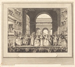 Couronnement de Voltaire - Charles Etienne Gaucher after Jean Michel Moreau