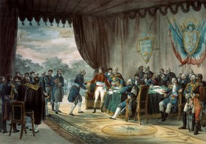 Signature du traité de Mortefontaine le 30/09/1800 pendant lequel la France vend la Louisiane aux États-Unis - Charles Etienne Pierre Motte