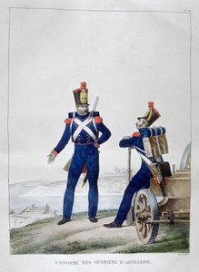 Uniforme des artilleurs, France - Charles Etienne Pierre Motte