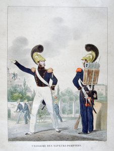 Uniforme de sapeur-pompier militaire, France, 1823