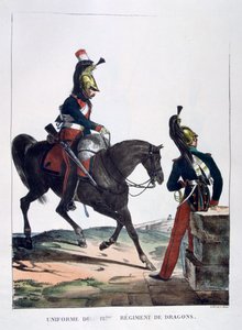 Uniforme du 12e Régiment de Dragons, France, 1823 - Charles Etienne Pierre Motte