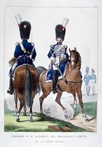 Uniforme du 2e Régiment de Grenadiers à Cheval, France, 1823