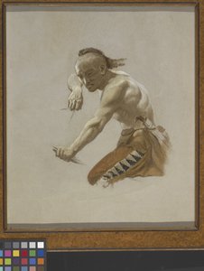 Étude pour Indien dans la chasse au bison par les Indiens - Charles Ferdinand Wimar