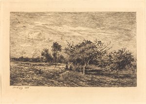 Pommiers à Auvers - Charles Francois Daubigny