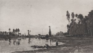 Au bord de la rivière, 1865 - Charles Francois Daubigny