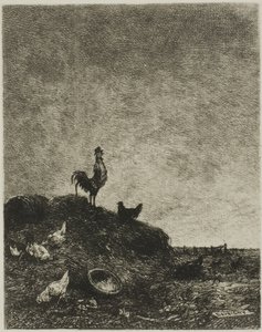 Aube (La corneille du coq) - Charles Francois Daubigny