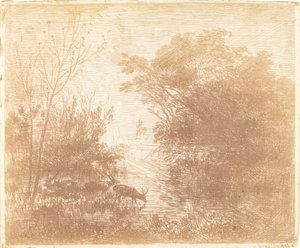 Les cerfs - Charles Francois Daubigny