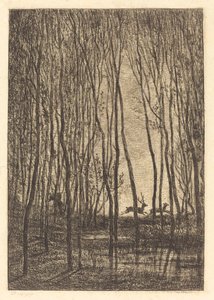Les cerfs sous bois - Charles Francois Daubigny