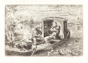 Descente du courant (Avallant) - Charles Francois Daubigny