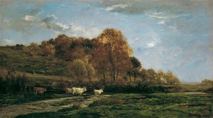 Paysage fluvial automnal - Charles Francois Daubigny