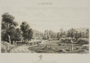 Comment naissent les villes (Mariage au village) - Charles Francois Daubigny