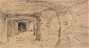 Voûtes rocheuses dans la carrière d