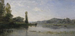 Paysage avec une rivière - Charles Francois Daubigny