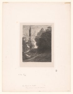 Paysage avec rivière sinueuse (Les bords du Cousin) (Eaux-fortes par Daubigny) - Charles Francois Daubigny