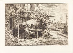 Déjeuner en route pour Asnières - Charles Francois Daubigny