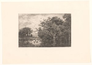 Marais avec cigognes - Charles Francois Daubigny