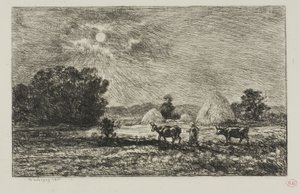 Clair de lune à Valmondois - Charles Francois Daubigny
