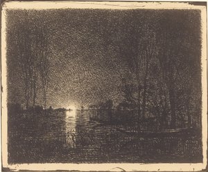 Paysage au clair de lune - Charles Francois Daubigny