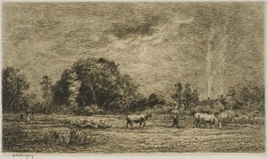 Lever de lune - Charles Francois Daubigny