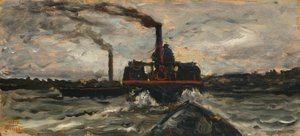 Bateau fluvial - Charles Francois Daubigny